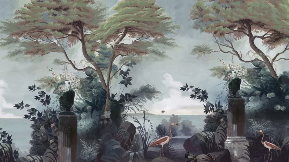 Le jardin au flamant roseCouleur - Ananbô