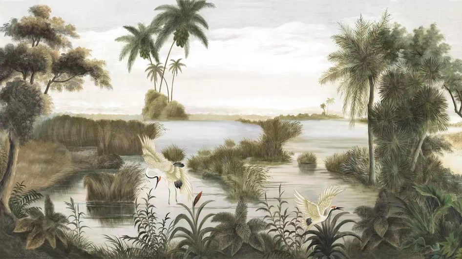 Les rives du MékongCouleur décor vieilli et patiné - Ananbô