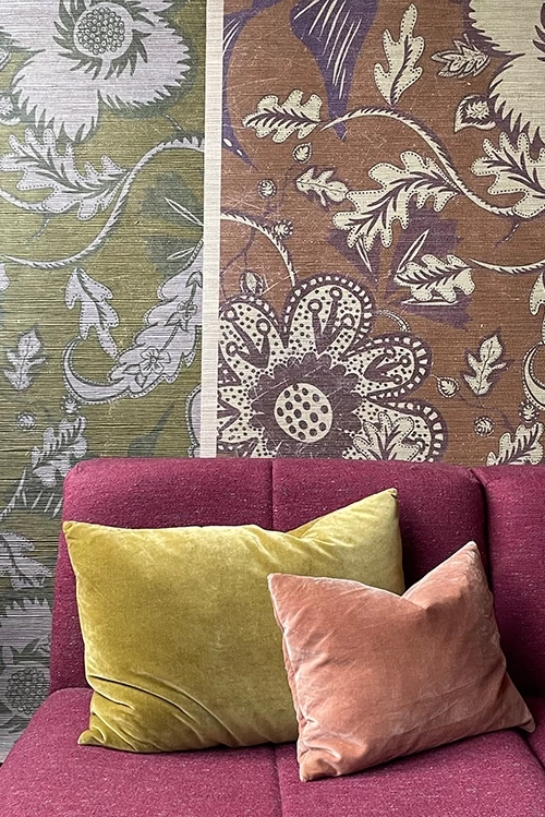 Indienne mauve vieilli