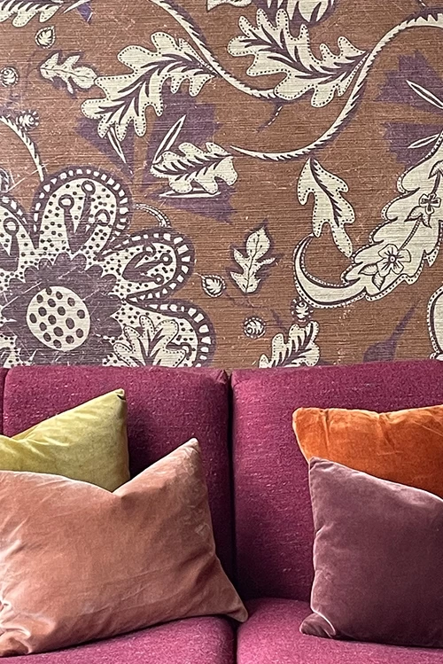 Indienne mauve vieilli