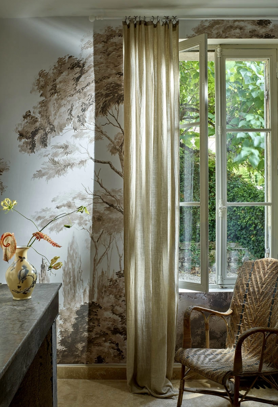 papier peint panoramique luxe forêt provence