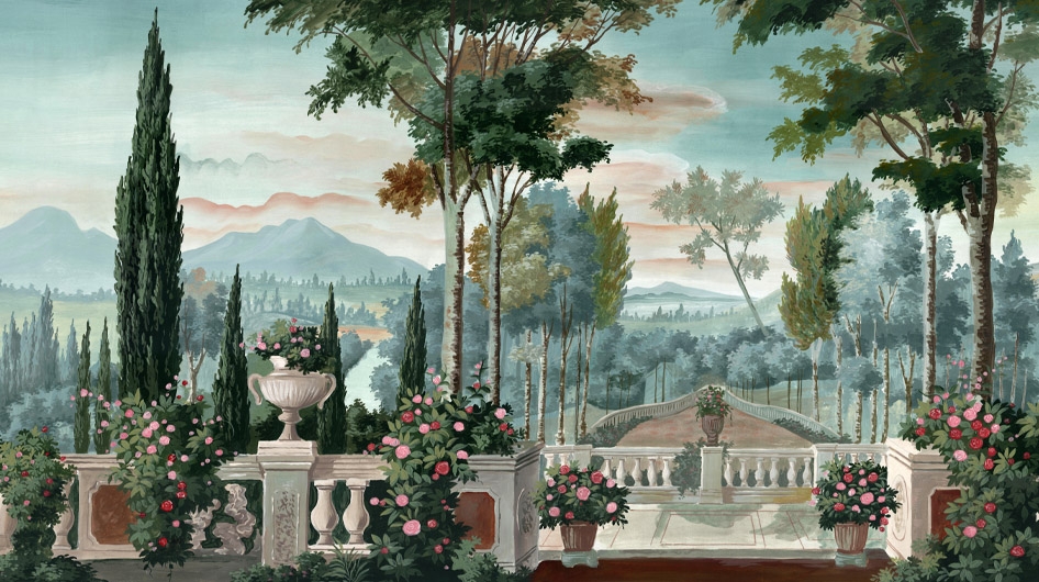 Panoramic wall mural Livia's gardens | Ananbô