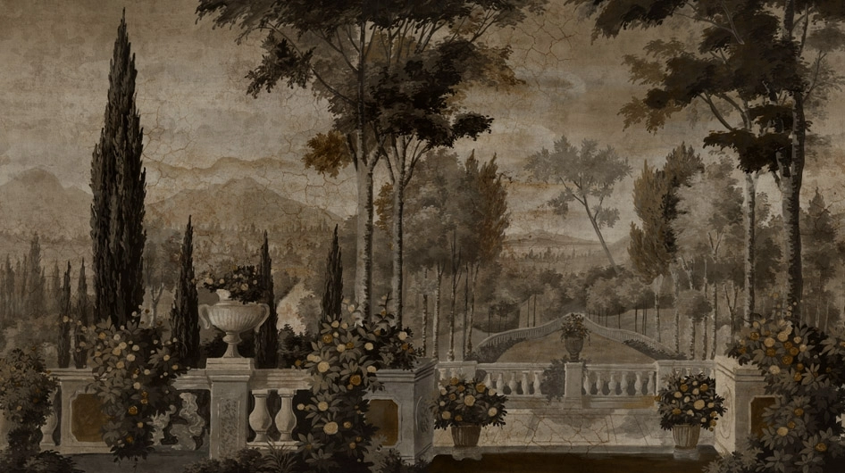 Les jardins de Liviabrun sépia patiné - Ananbô