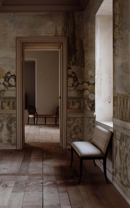 Palazzo burnt umber dado panel