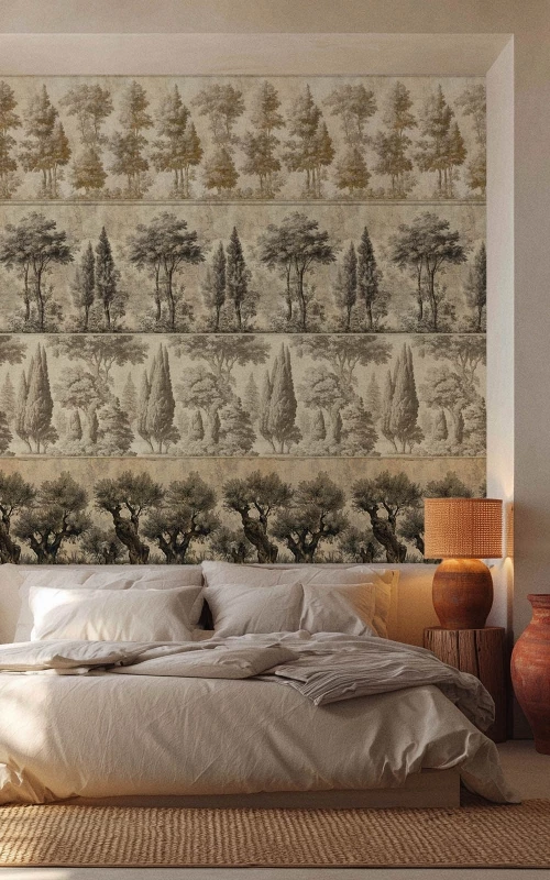 Papier peint à composer Oliveto antico