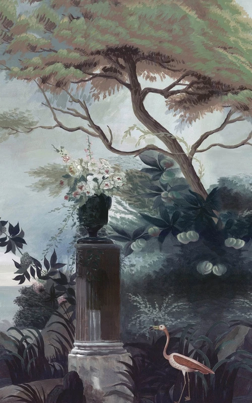 Le jardin au flamant rose couleur 