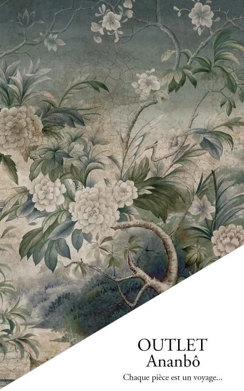 Les jardins de Nhi bleu de chine patine XVIIIème 