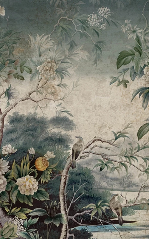 Les jardins de Nhi bleu de chine patine XVIIIème 