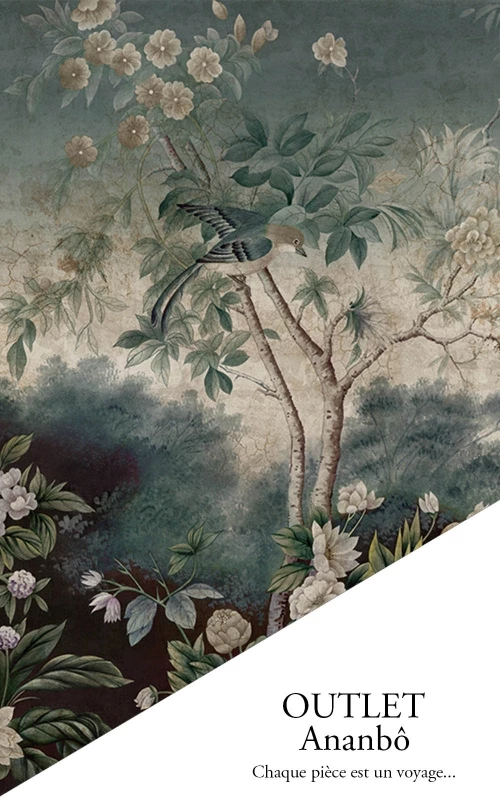 Les jardins de Nhi bleu de chine patine XVIIIème 