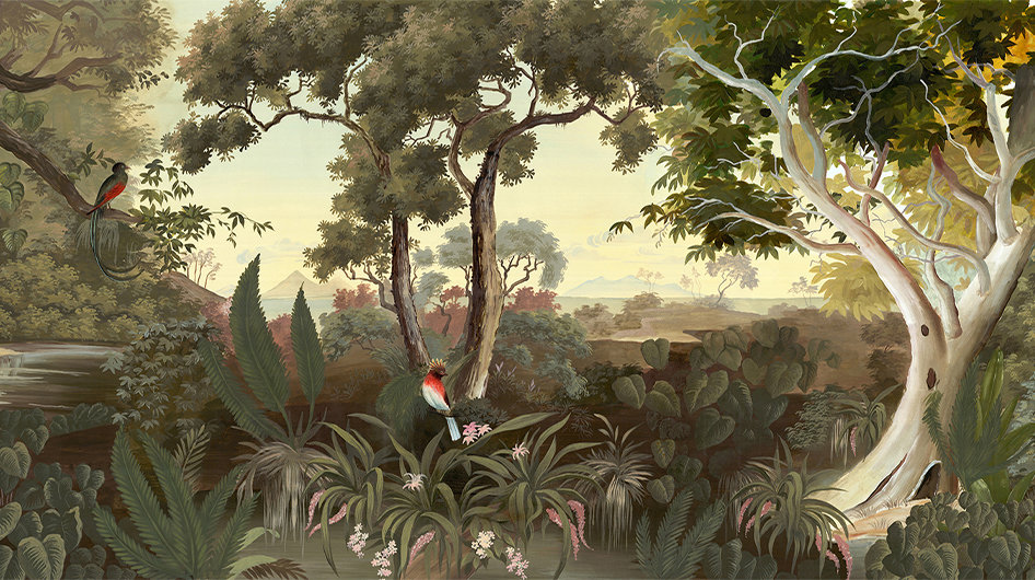 Papier peint panoramique Les jardins d’Akarâ Couleur - Ananbô