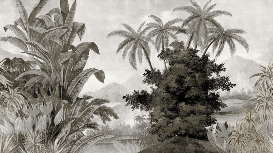 Papier peint panoramique Tana Grisaille - Ananbô