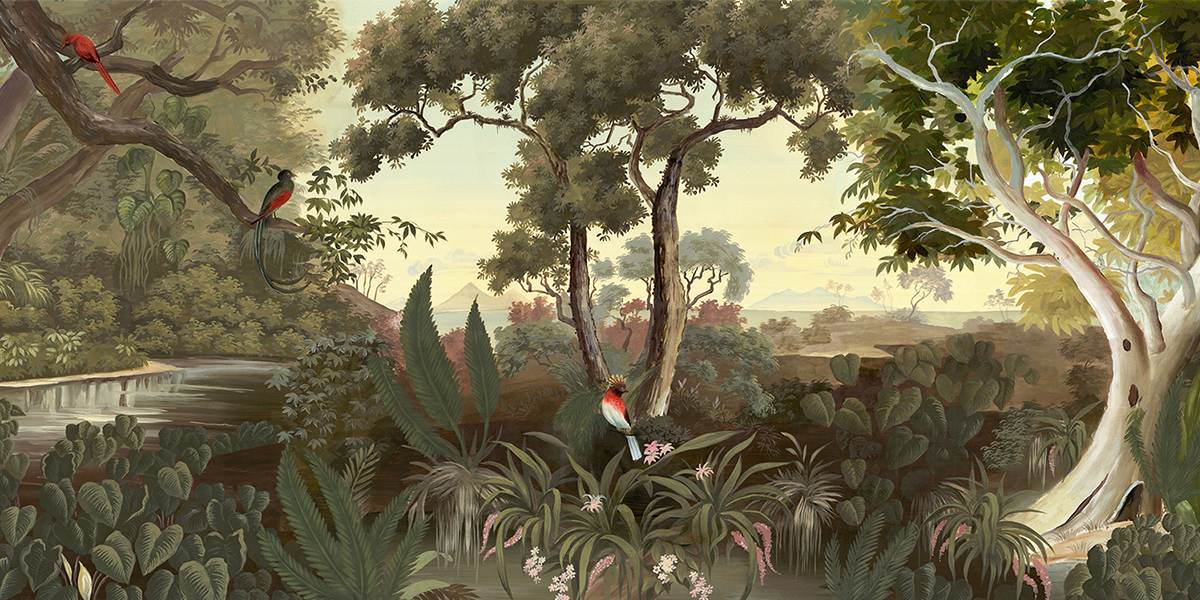 Papier peint panoramique Les jardins d’Akarâ Couleur - Ananbô Fullsize