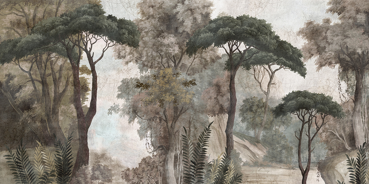 Papier peint panoramique "Les sentiers de Bonnieux" 1200 x 600