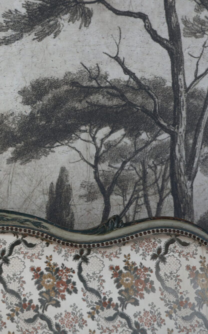 Papier peint panoramique Ananbô pins et cyprès sépia patiné (7)